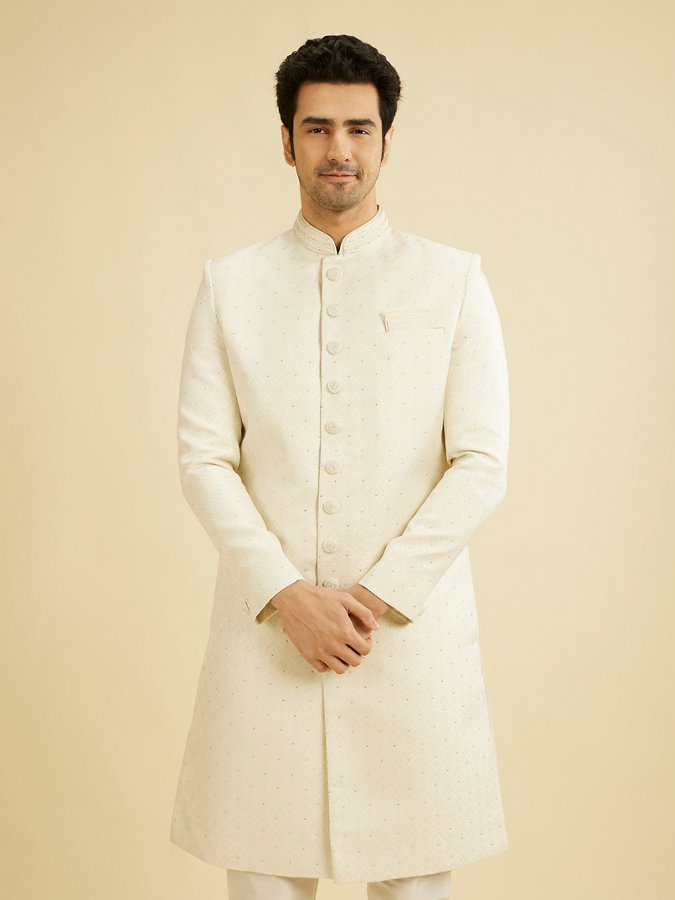 White Sherwani