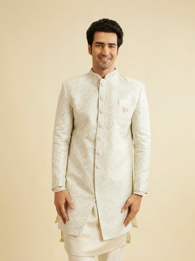 Grey Sherwani